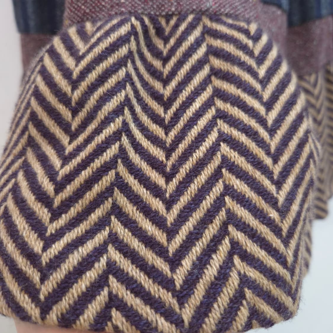 울혼방 3단 배색 플레어 스커트 상품이미지8