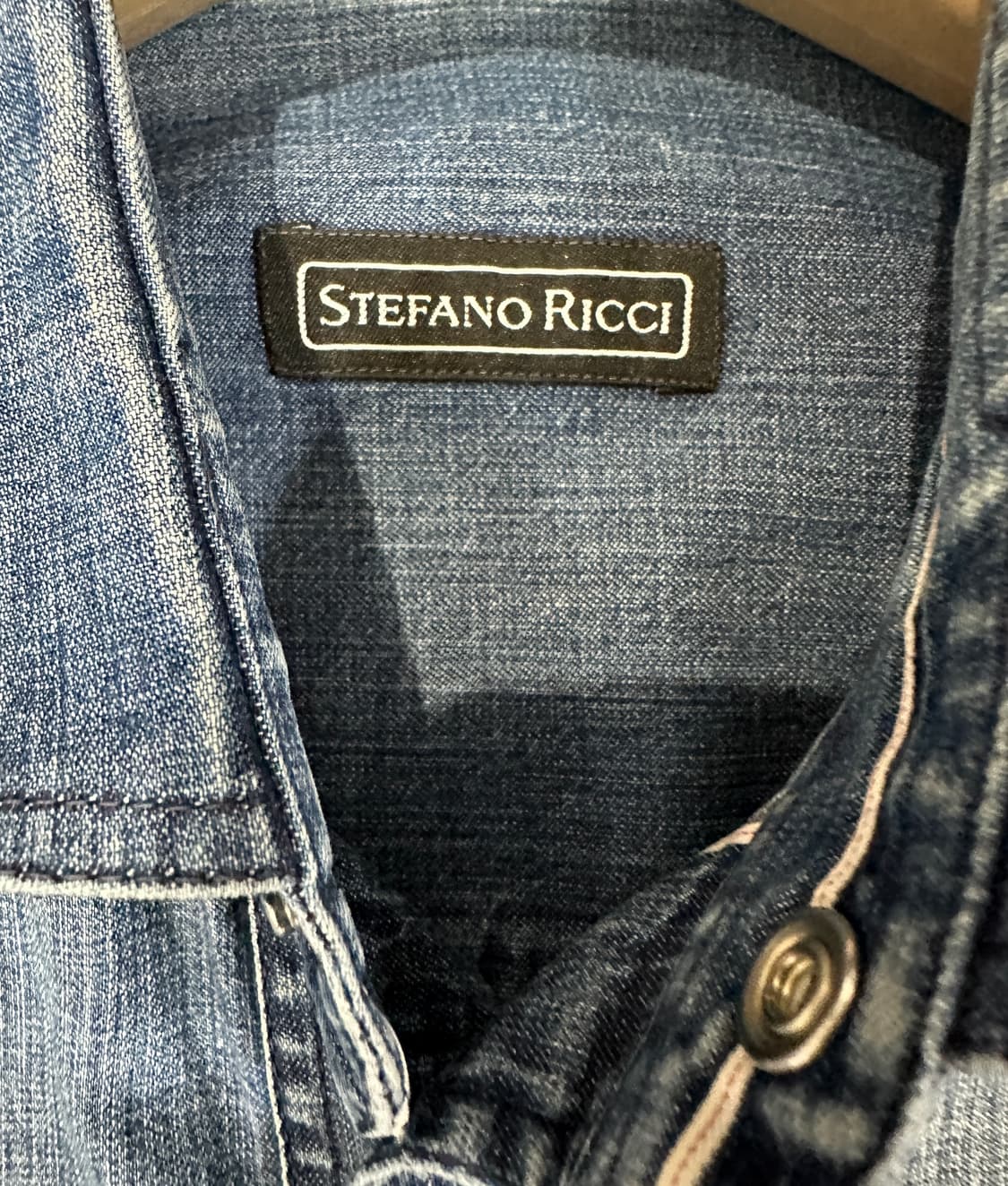 스테파노리치 데님 자수패치 버튼 장식 셔츠 상품이미지6