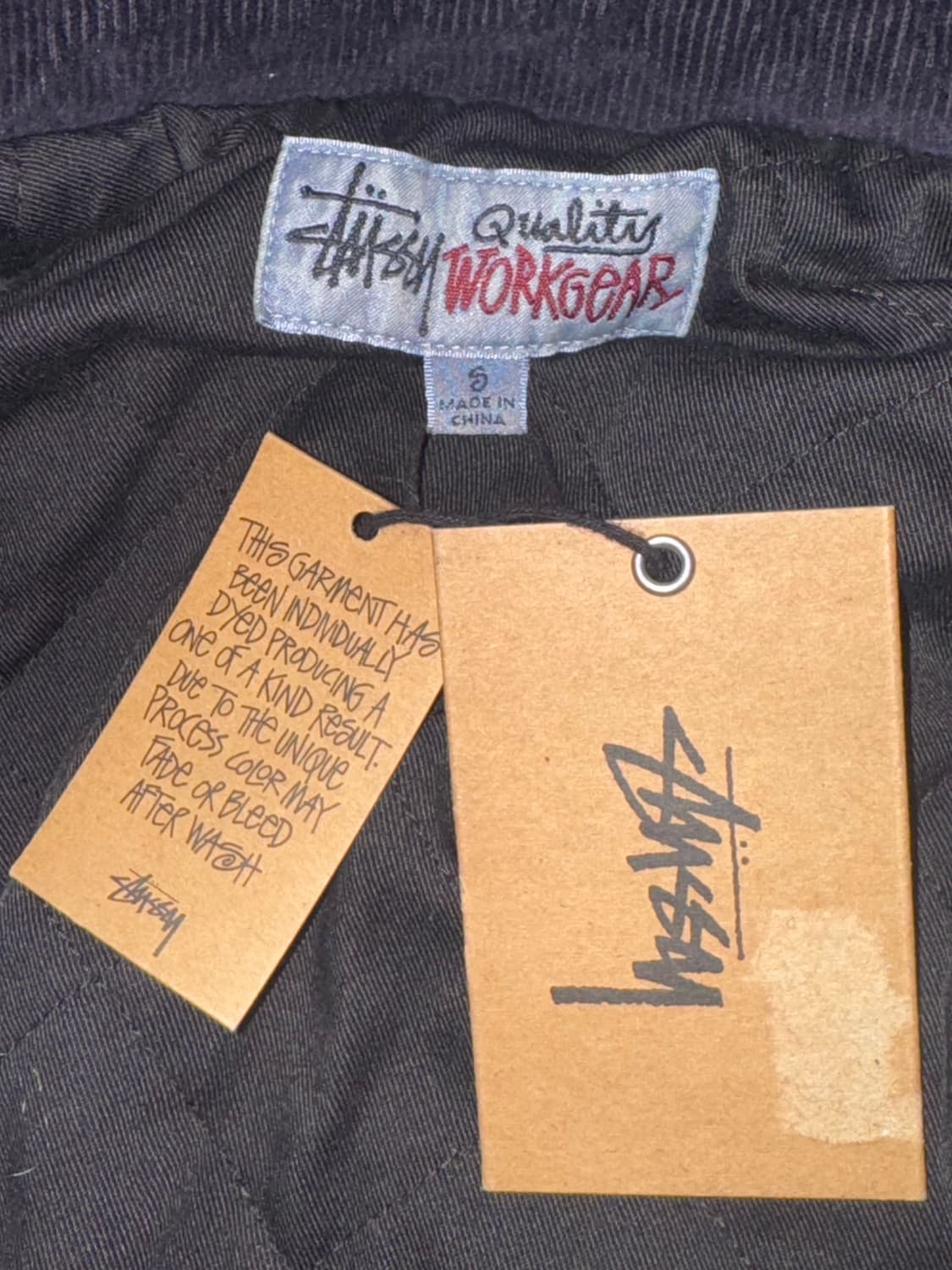 스투시 워크 자켓 네이비 S 상품이미지4