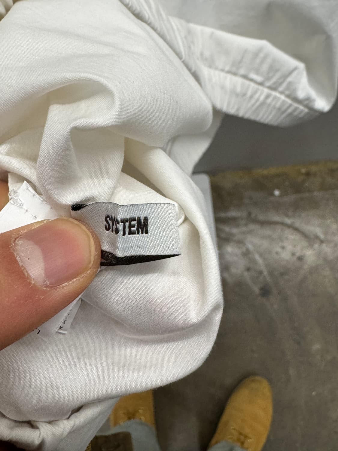 SYSTEM 화이트 숏 슬리브 블라우스  상품이미지3