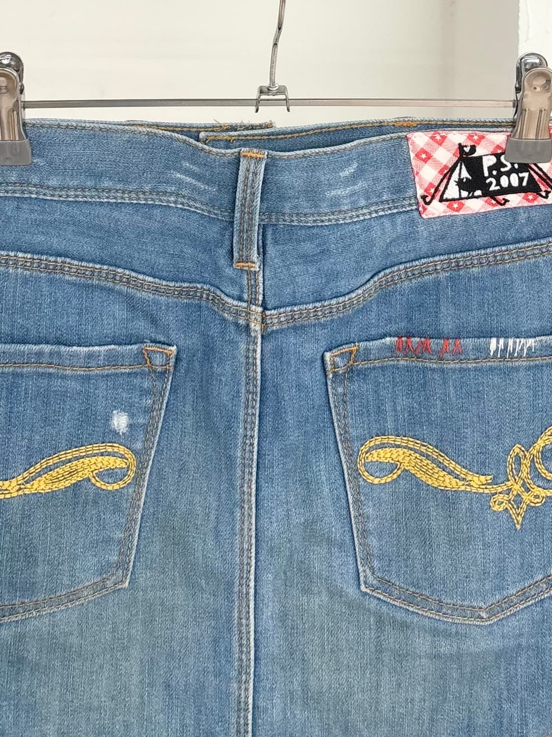 폴 스미스 핑크라벨 자수 데님 숏팬츠 상품이미지5