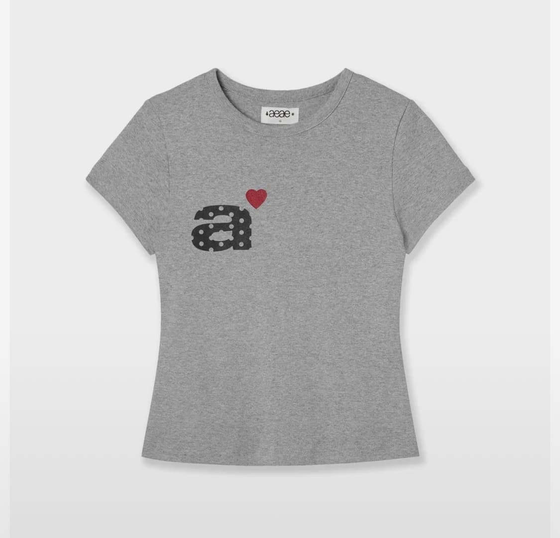 DOT SMALL LETTER TEE [MELANGE GREY] 상품이미지1