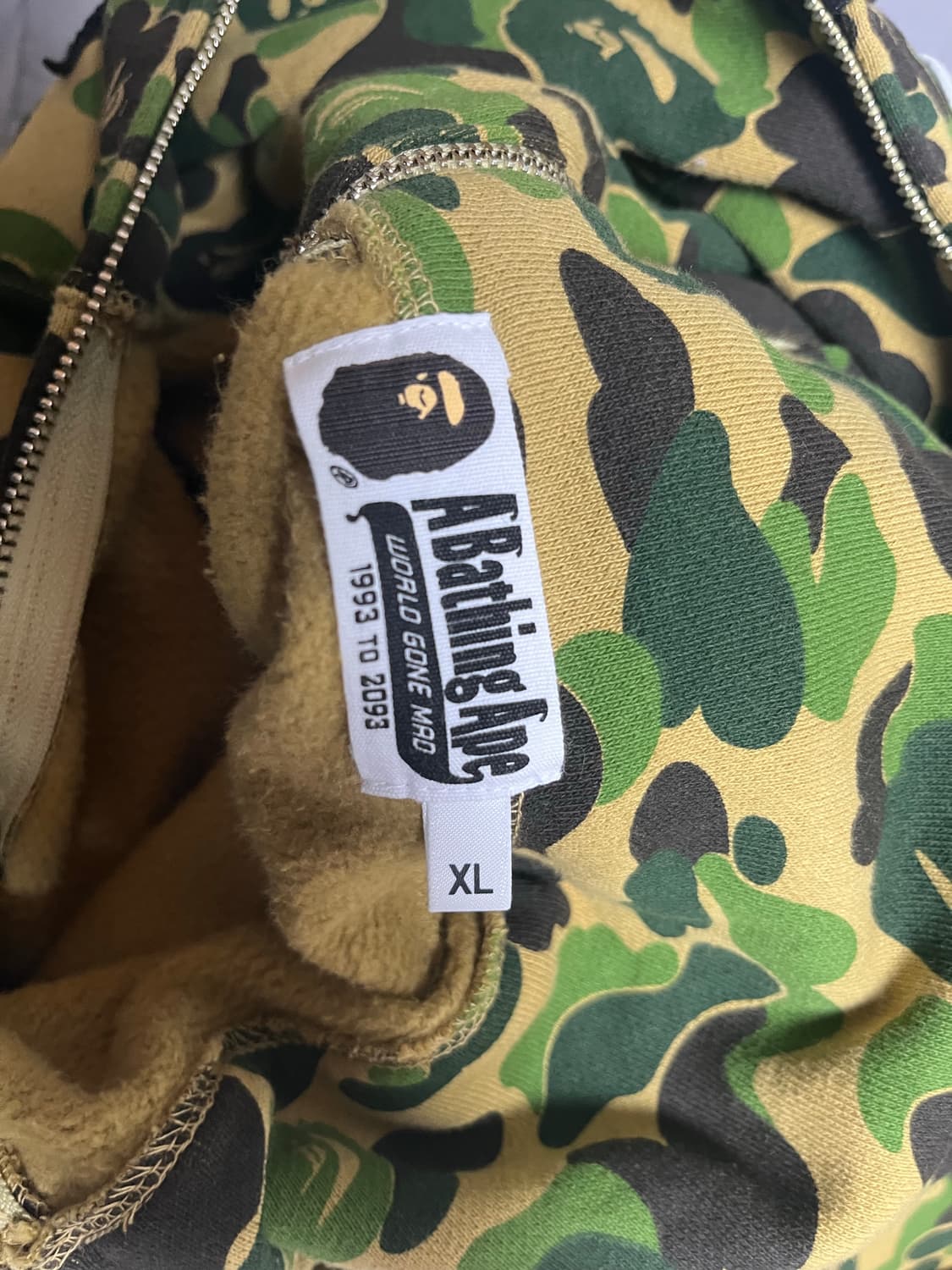 베이프 ABC 카모 샤크 후드집업 그린 양면 지퍼 희귀제품 상품이미지9