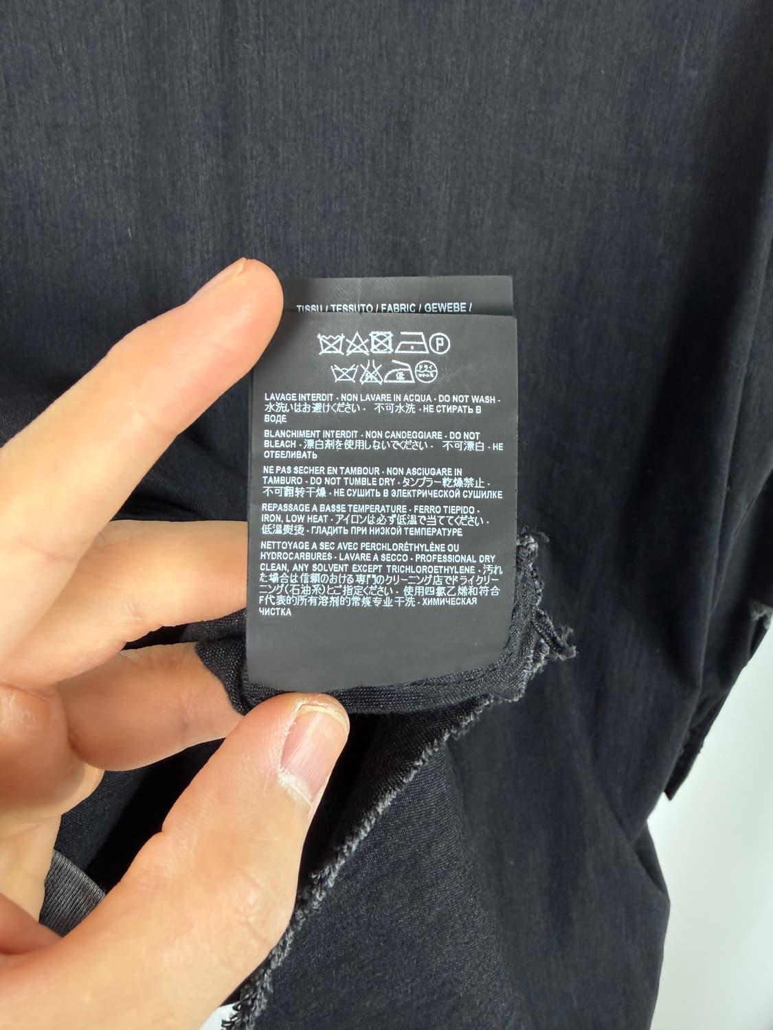 a445) 생로랑 15ss 블랙 워싱 디스트로이드 데님 웨스턴셔츠 상품이미지7