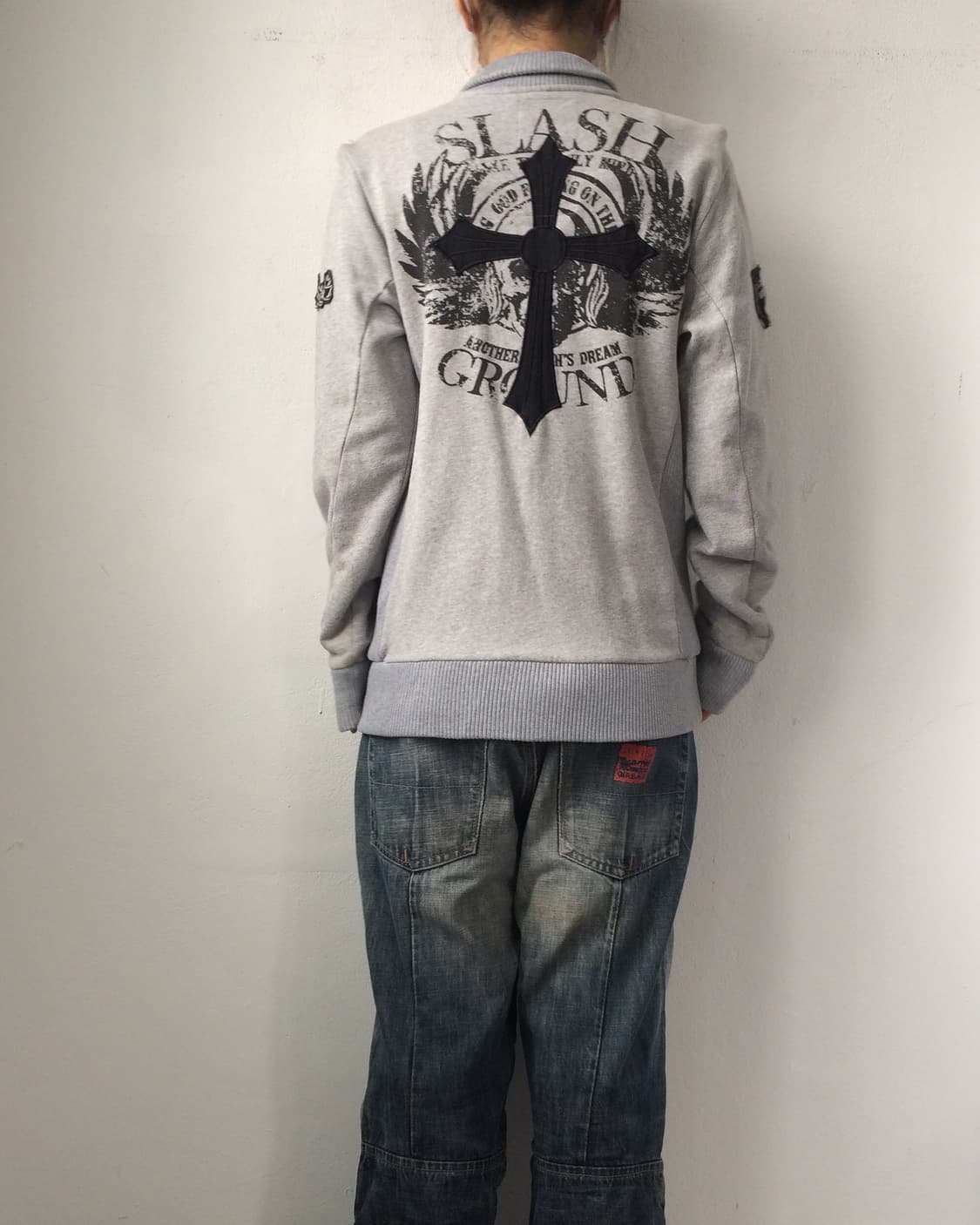 Back cross point high neck zip up 상품이미지7