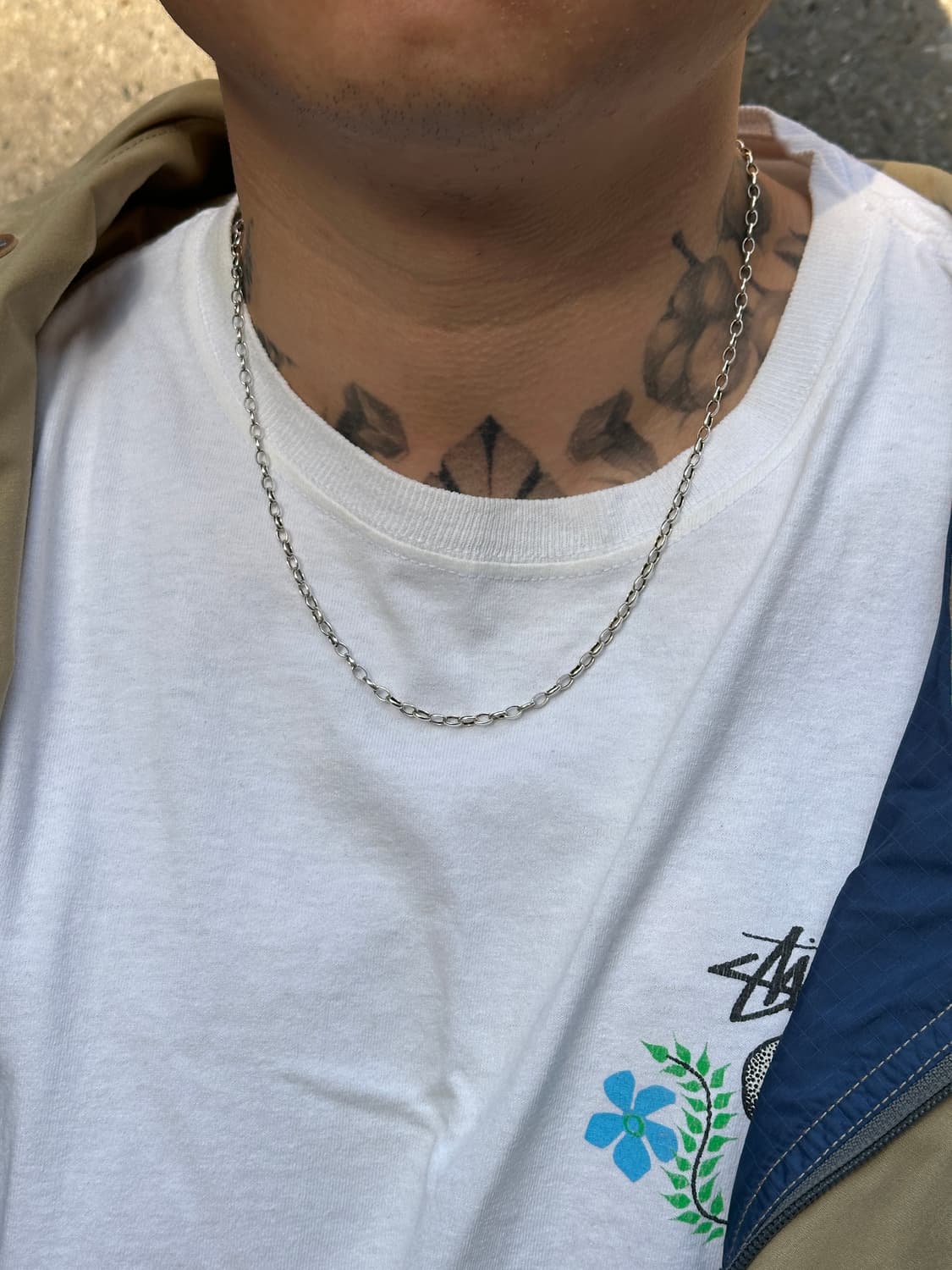 Oval Rolo Link Chain 925 Silver Necklace 상품이미지4