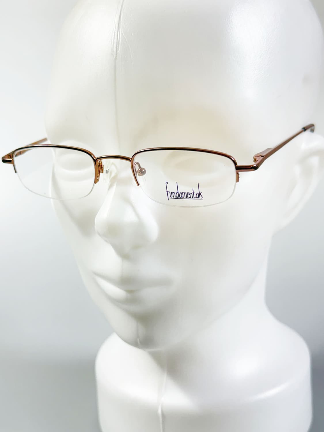 Fundamentals 브라운 반무테 스퀘어 메탈 빈티지 안경 상품이미지9