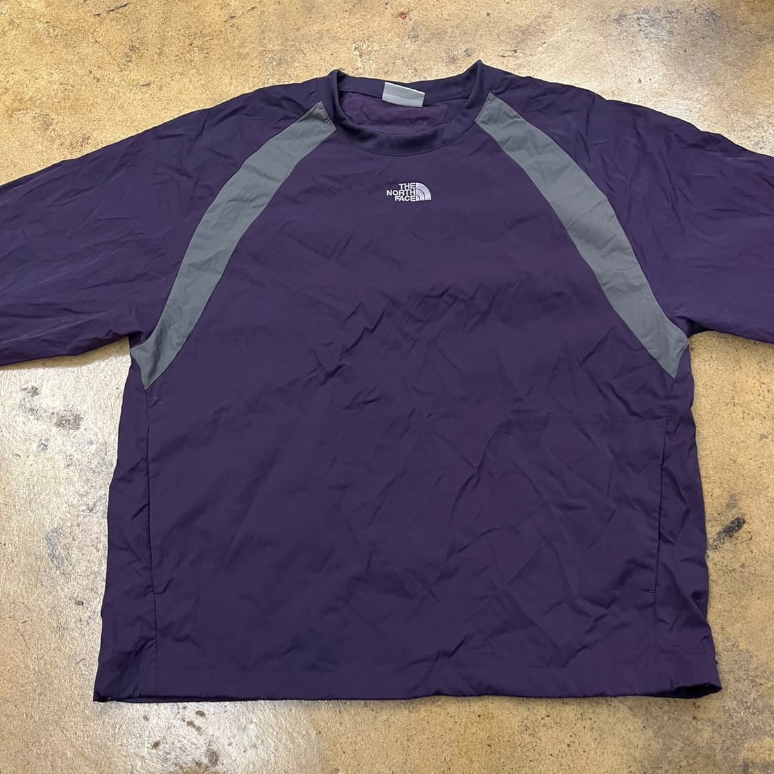 [정품/M] 노스페이스 퍼플 블랙 밴든 우븐 크루넥 b16 상품이미지3