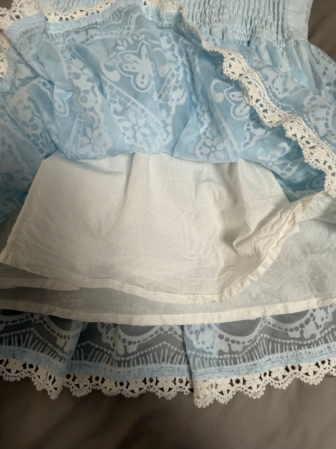 리즈리사 스카이 블루 레전드대장 레이스 페어리 원피스 상품이미지4