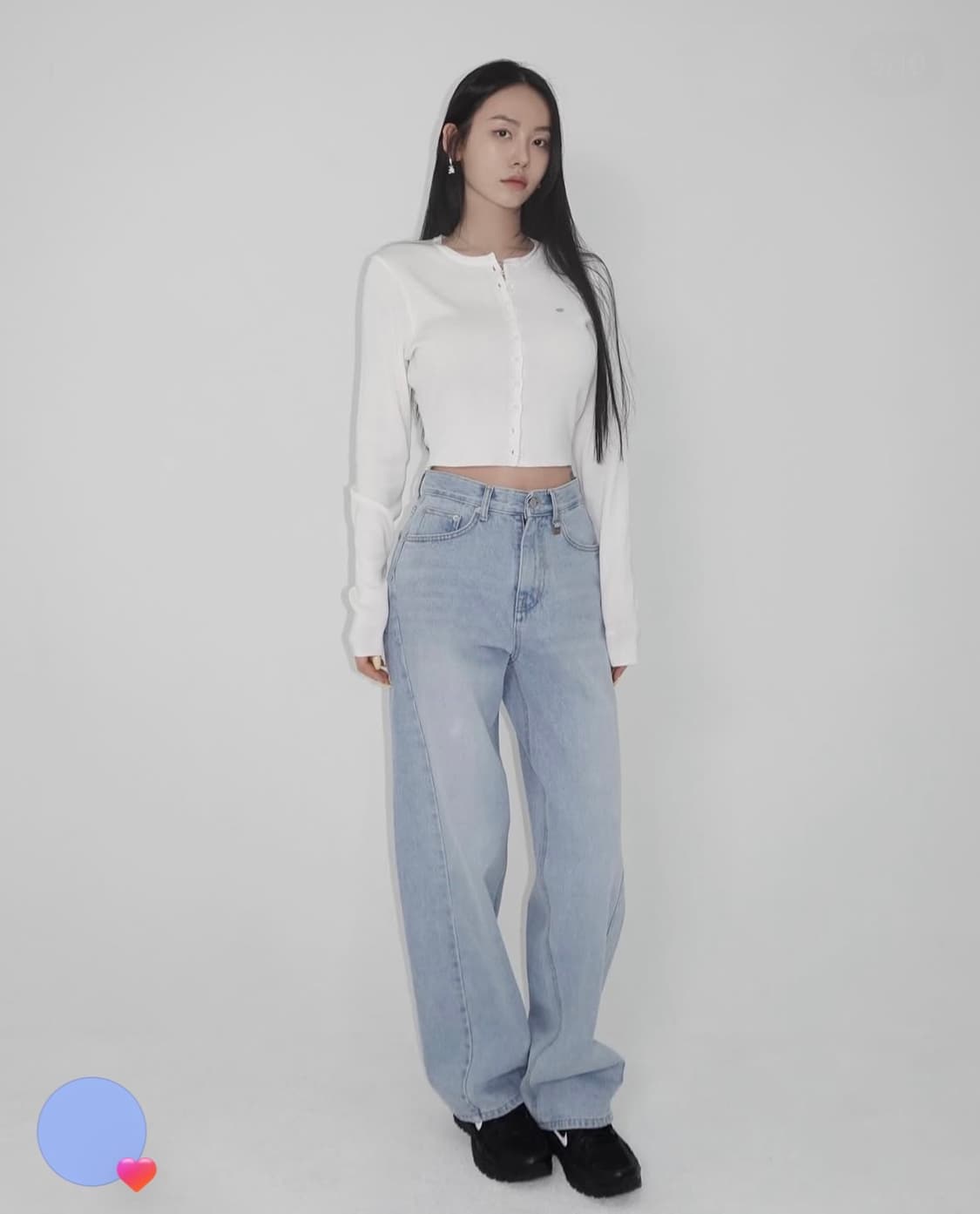 실사) 페일제이드 사이드 인시전 하이웨스트 데님 아이스불루 상품이미지1