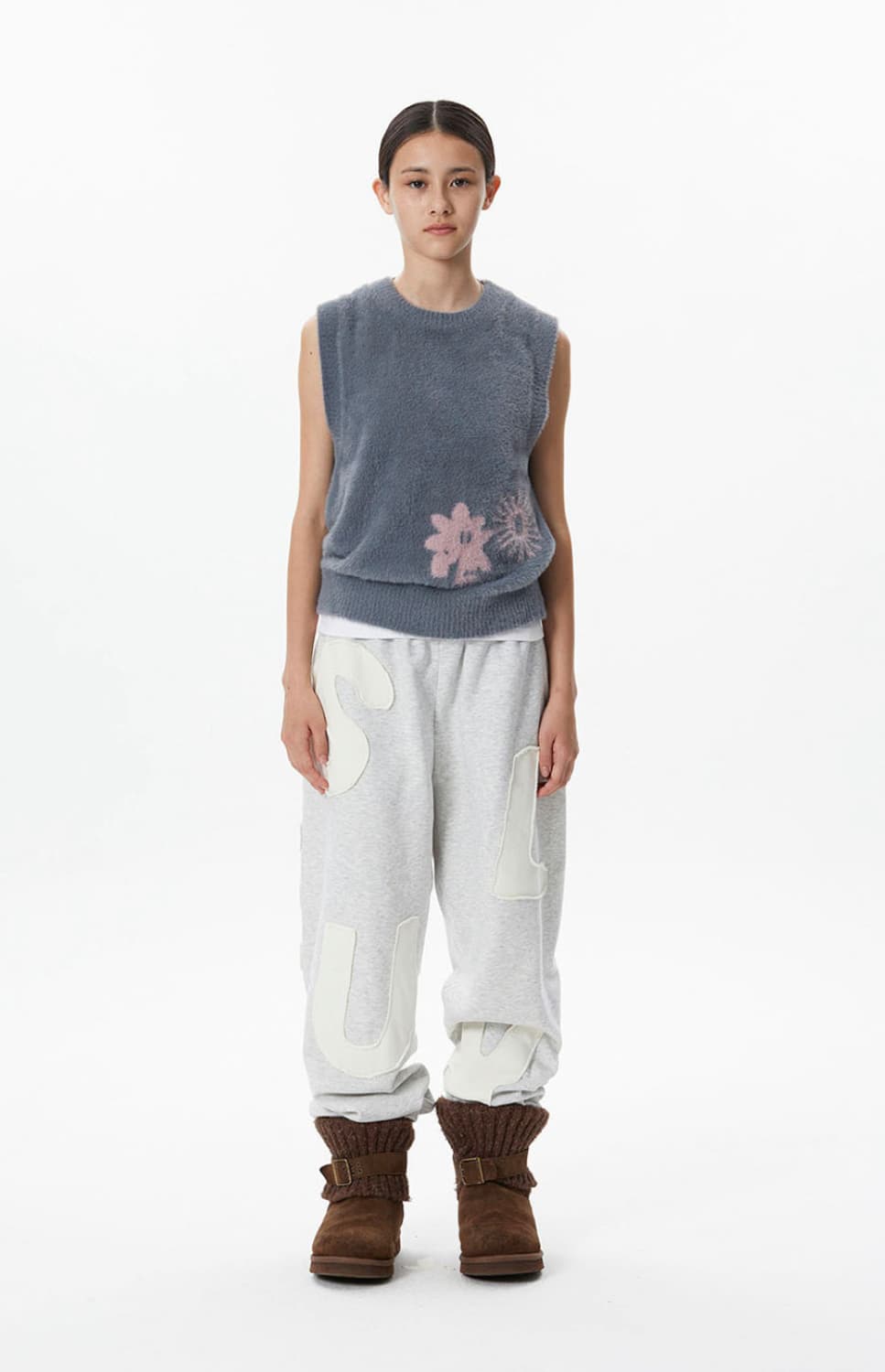 썬러브 니트베스트 그레이 상품이미지2