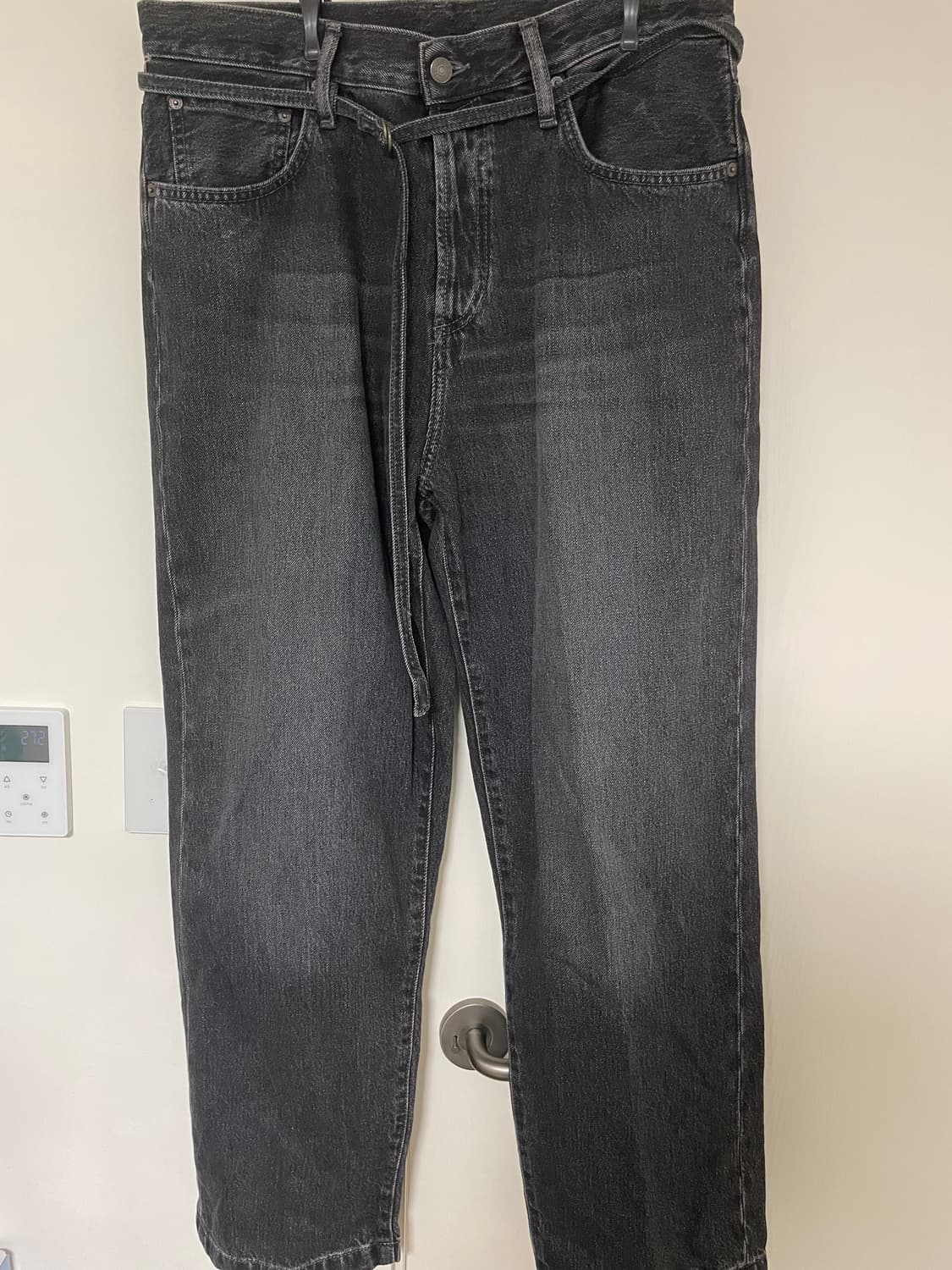 Acne Studios 남성 블랙 와이드 데님 팬츠 상품이미지1
