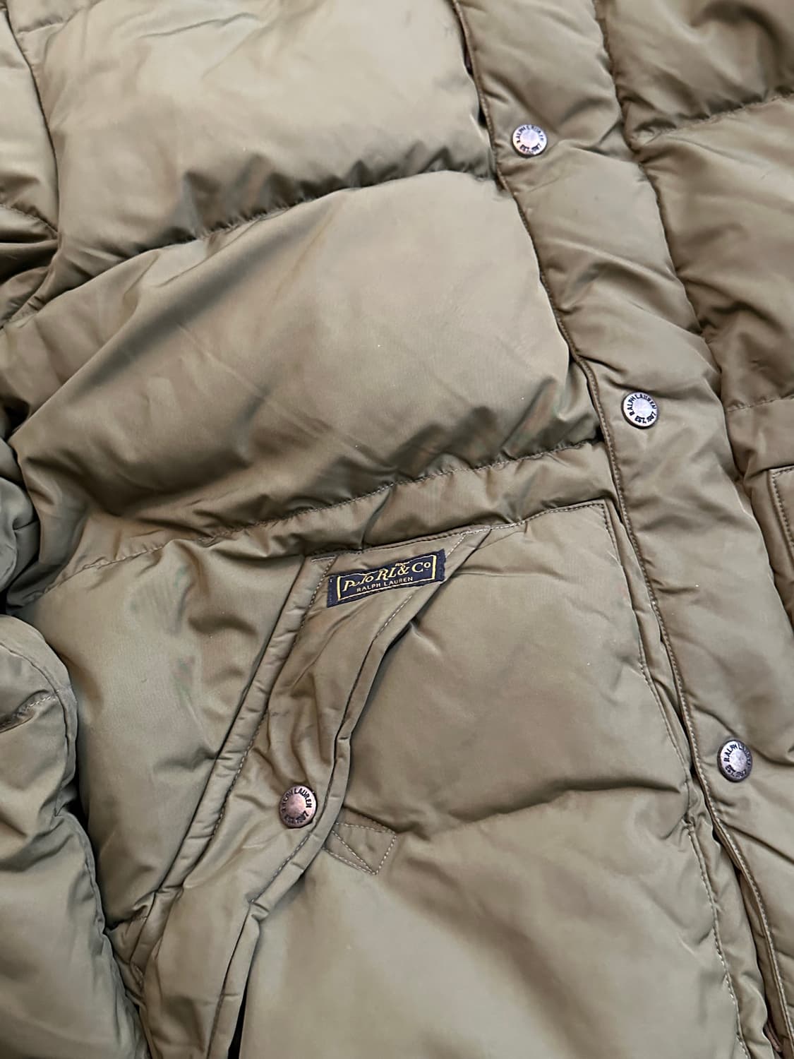 폴로 랄프로렌 올리브 패딩 M/175 상품이미지6