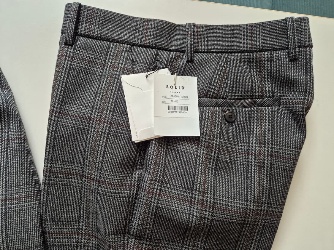 수수료×] 솔리드옴므 20 FW 체크 셋업(세퍼레이트 블레이저, 슬랙스) 상품이미지4