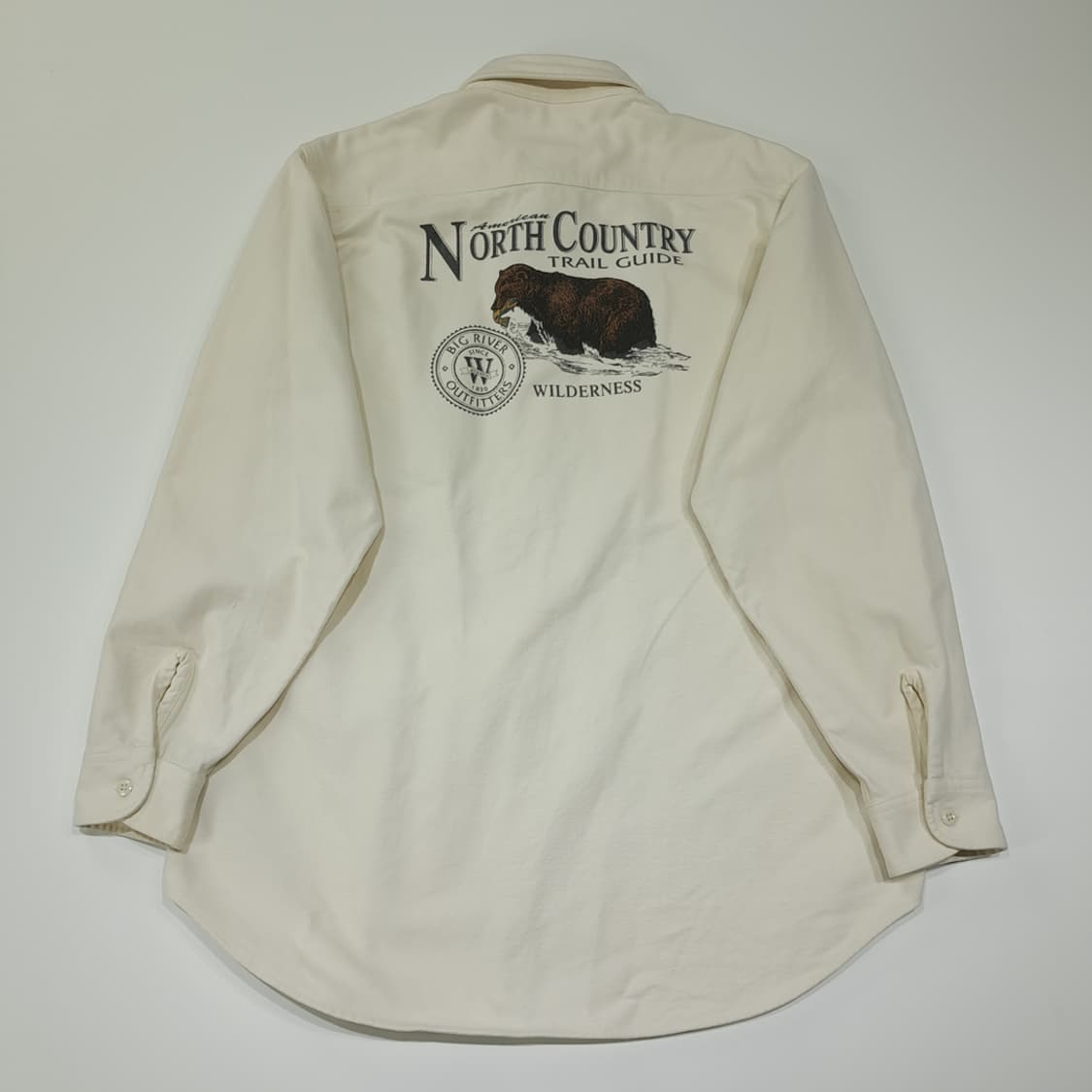 CL368 L 울리치 90s 곰그래픽 헤비플란넬 아이보리 셔츠 남방 상품이미지7