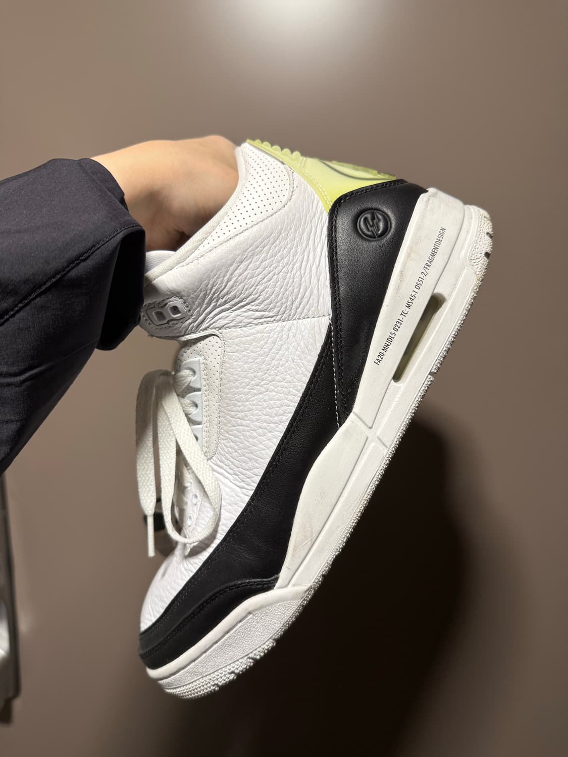 [295]조던 3 x 프라그먼트 레트로 SP 화이트 블랙  상품이미지5