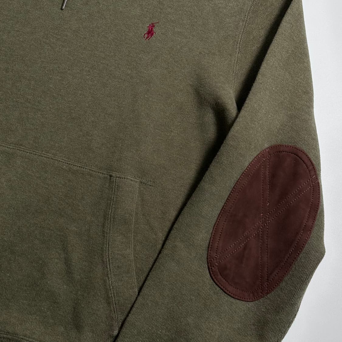 폴로 랄프로렌 엘보패치 카키 후드티 상품이미지4