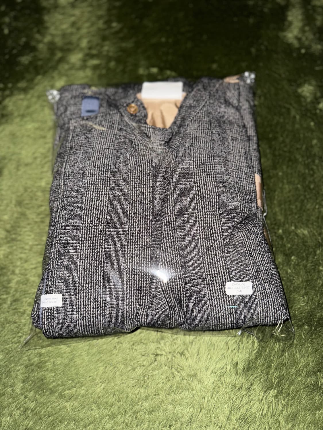 [1] DIGAWEL 디가웰 글렌 체크 울 큐프라 벨티드 하프 코트 상품이미지10