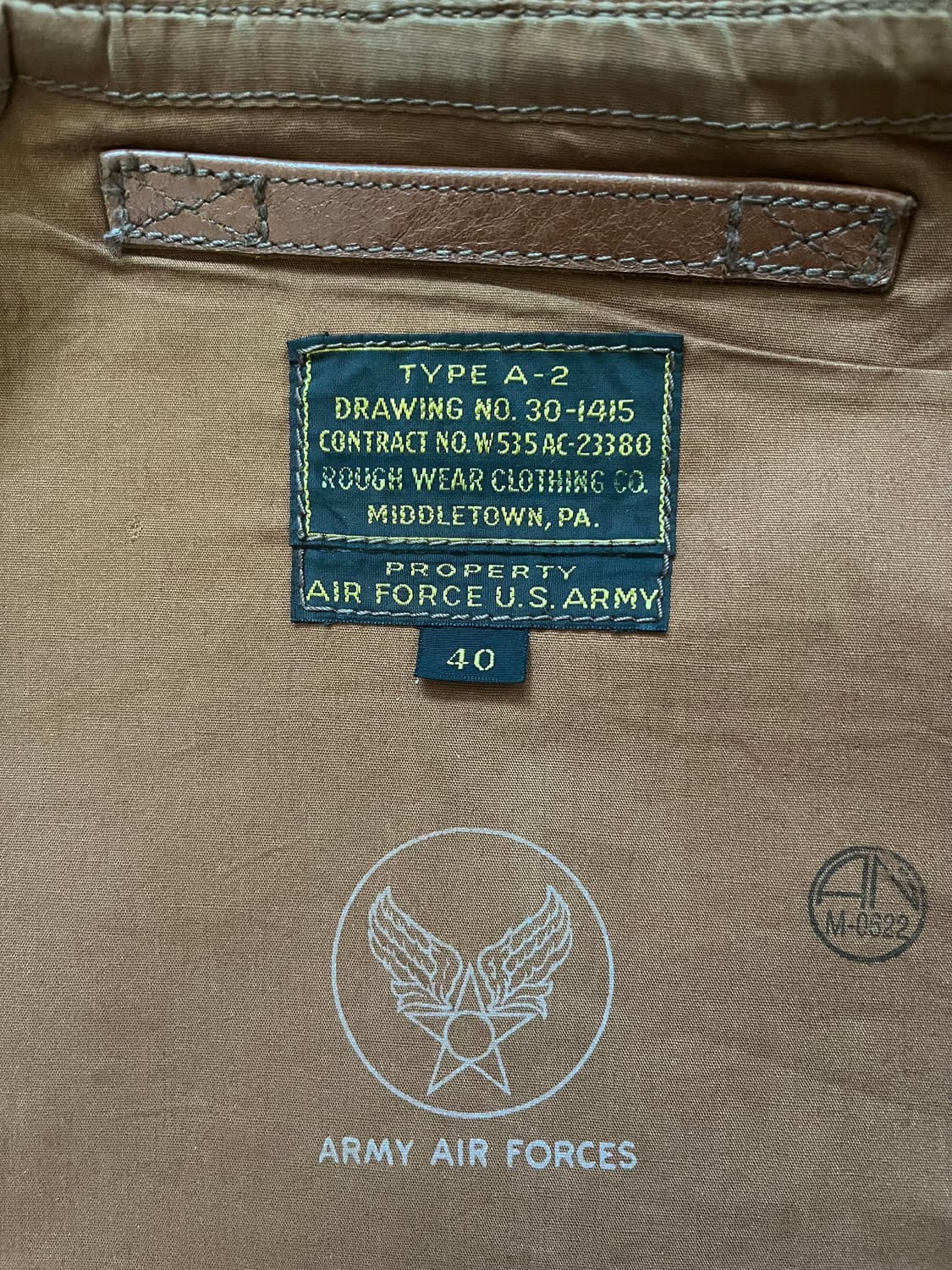 리얼맥코이 A-2 Rough Wear 40 상품이미지3