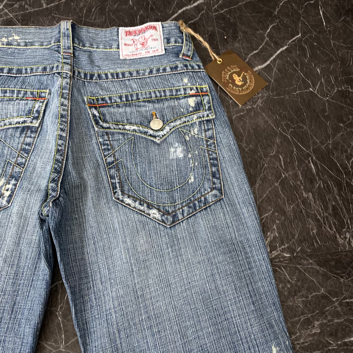 (새상품) 트루릴리전 페인팅 부츠컷 와이드 데님 팬츠 상품이미지9