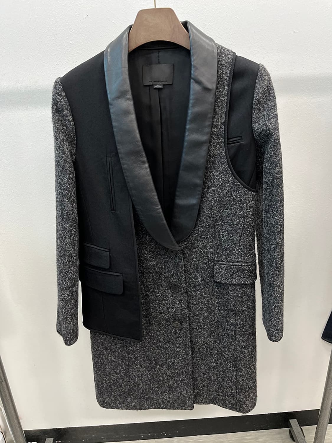 여) 알렉산더왕 레더카라 울코트  상품이미지4