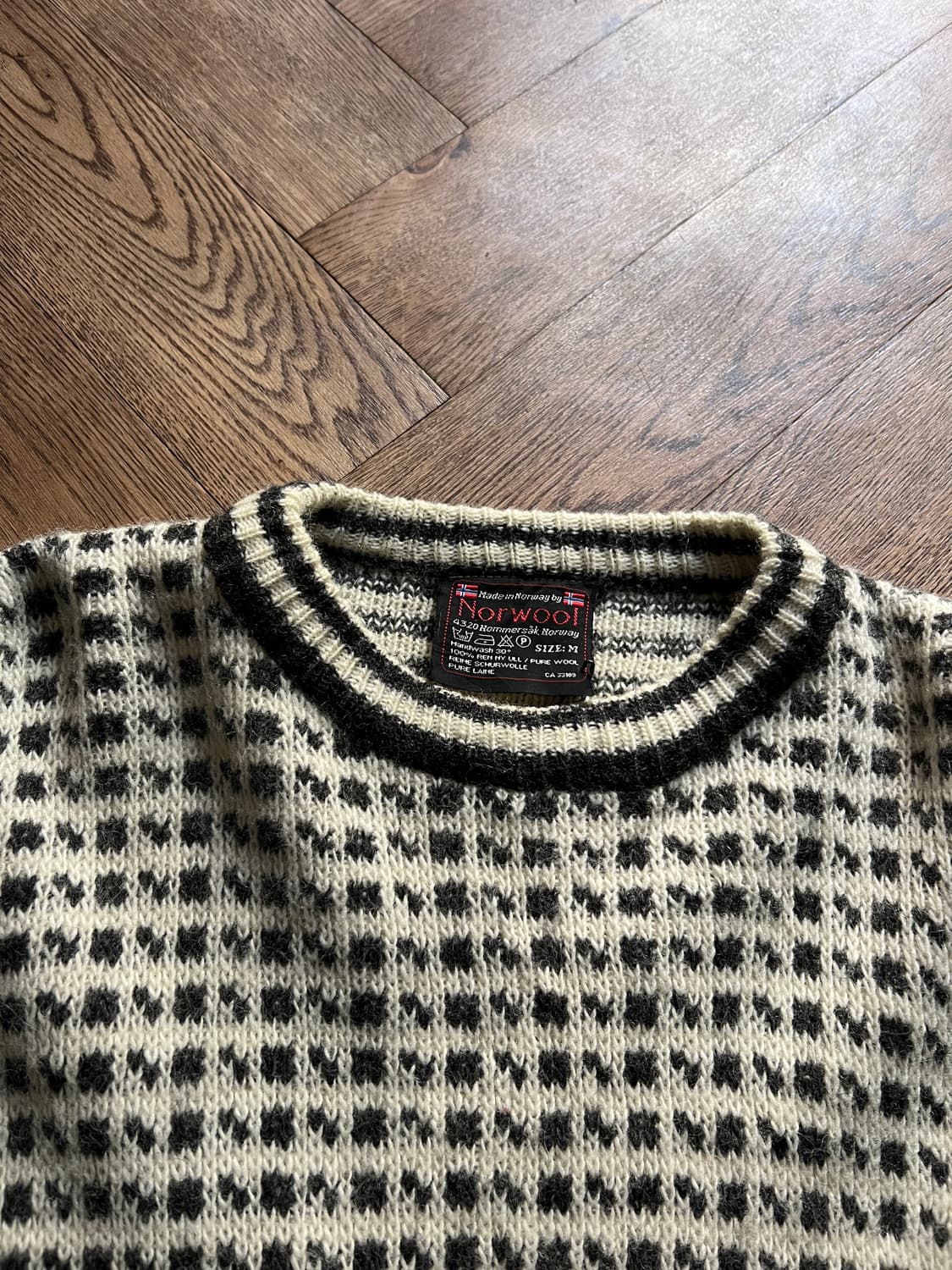 [M]90's 노르웨이제 버드아이 울 스웨터 상품이미지2