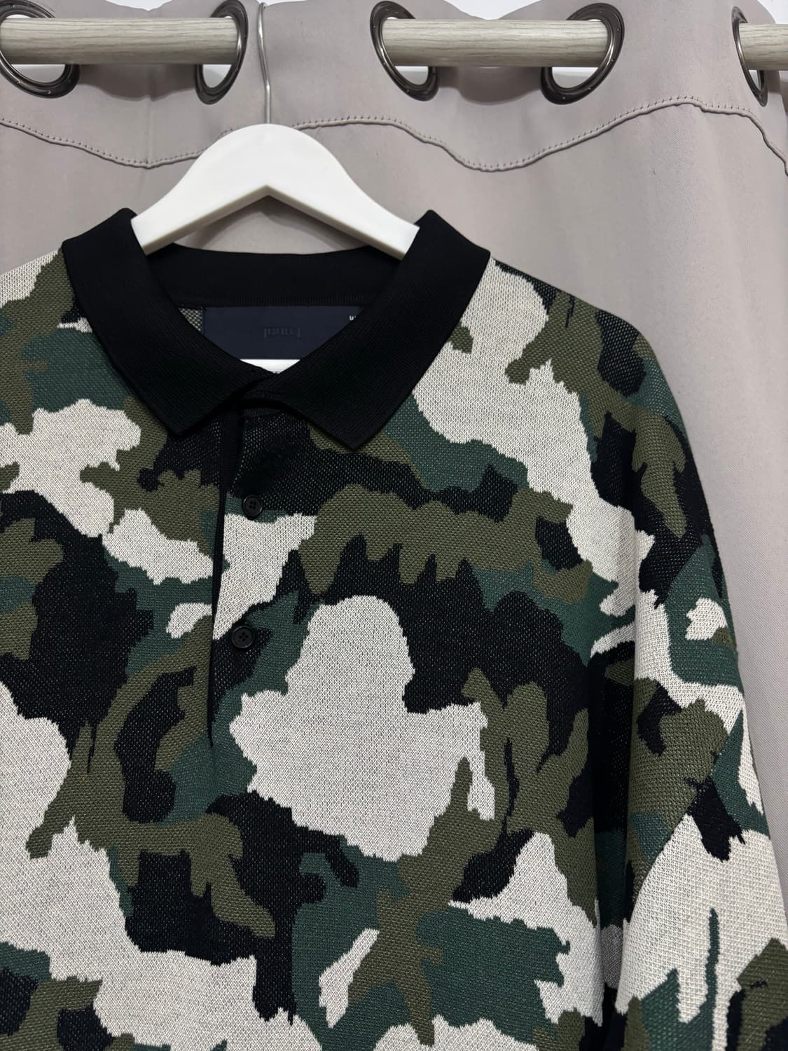 JUUNJ 준지 밀리터리 카모 럭비 반팔티셔츠 상품이미지5