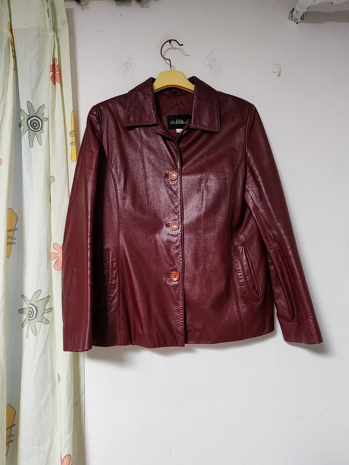 LIO BELL 여성 버건디 소가죽 자켓 66 상품이미지1