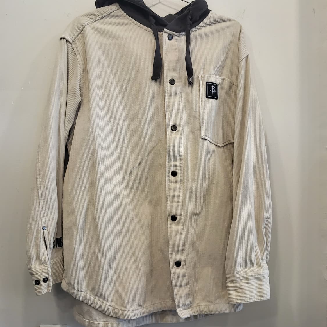 NBA 스트릿 후드 레이어드 골덴셔츠 상품이미지2