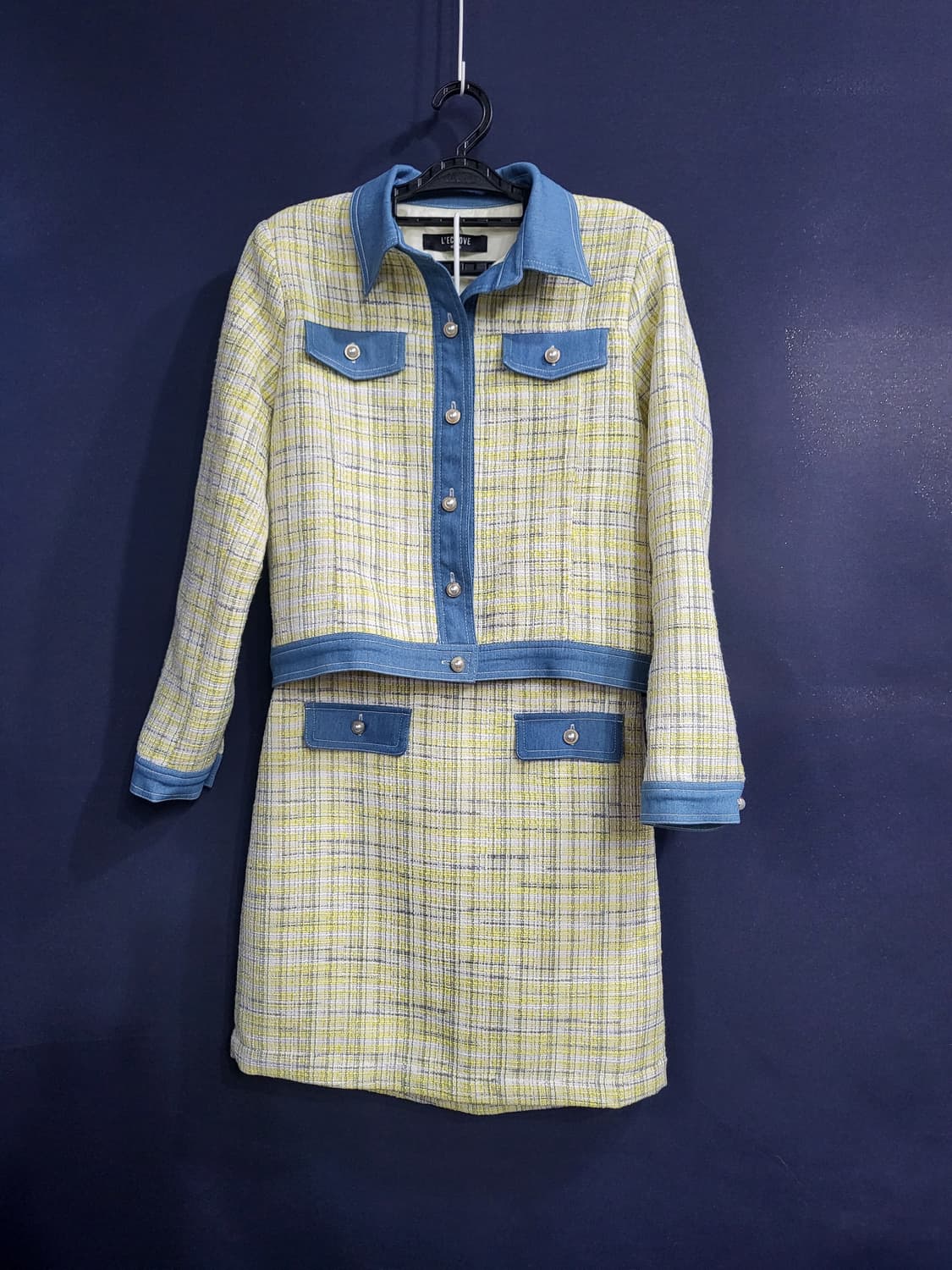 데님 크롭 트위드 셋업 상품이미지3