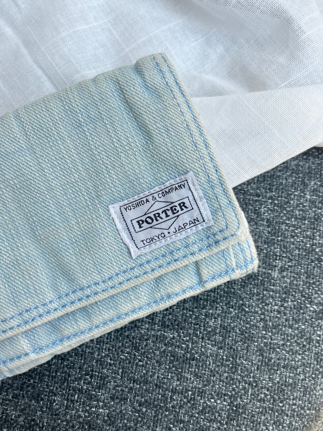 Porter 포터 데님 지갑 라이트 블루 상품이미지3