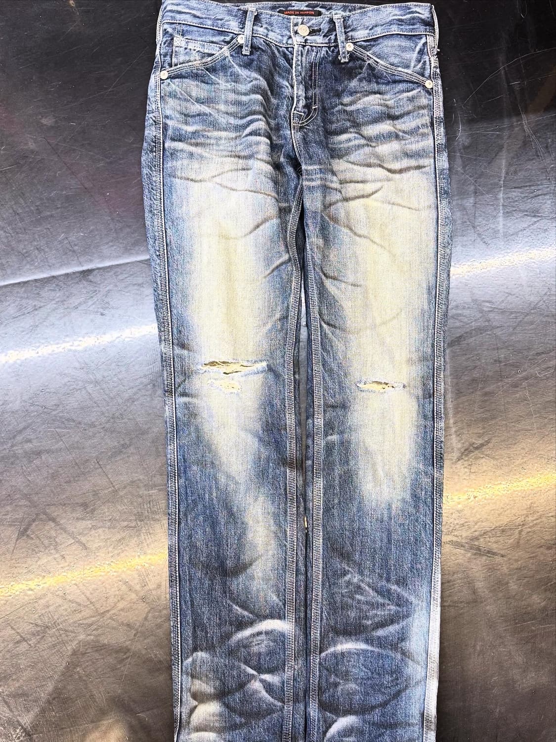 Japanese vintage 더티워싱 슬림핏진 상품이미지1