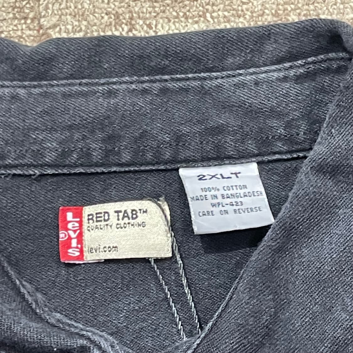 (2XL) 00s Levi's 리바이스 코튼 데님 셔츠 상품이미지4
