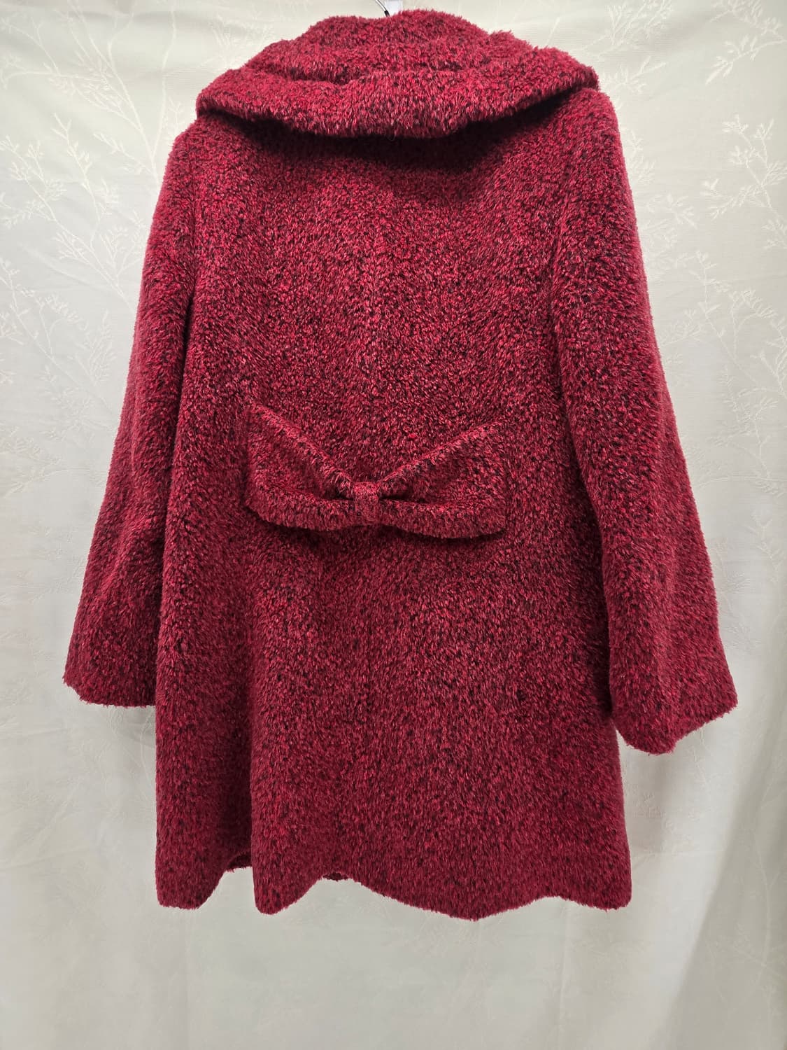 GIVY  빨간색 모직코트 리본포인트 상품이미지3