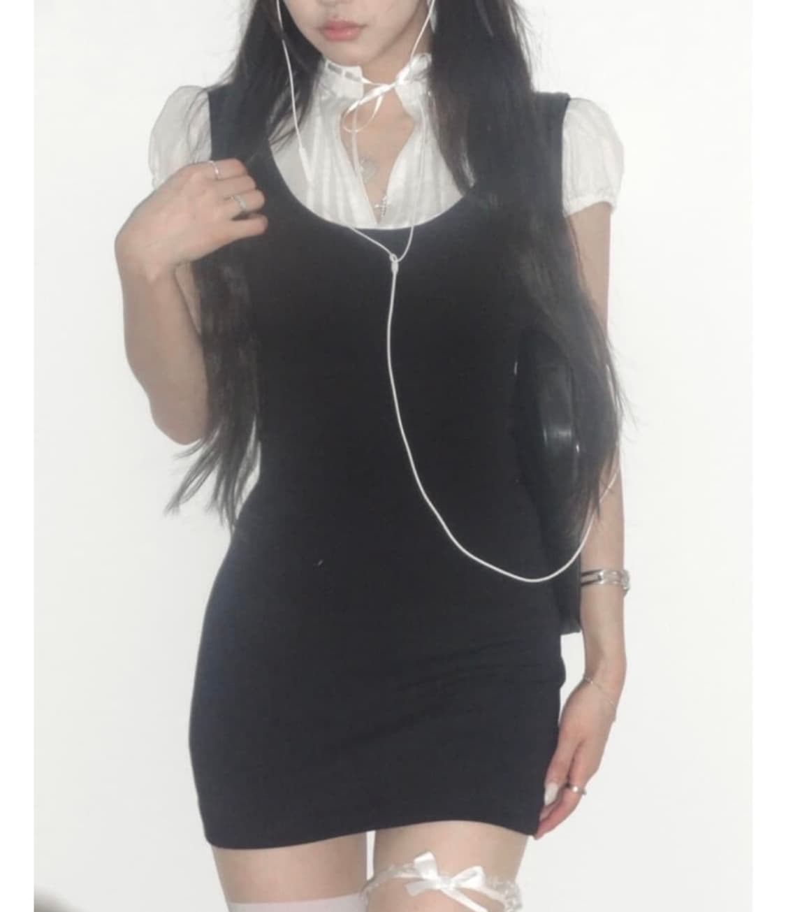 미개봉 새상품 엔젤넘버555 엔넘파 이터널 걸 후드 드레스 원피스 상품이미지1