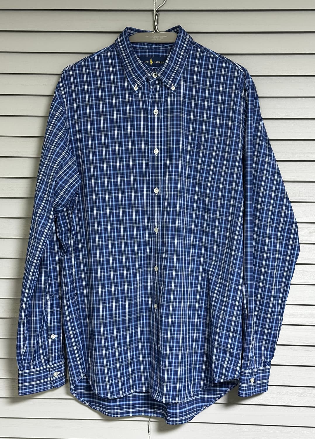 폴로 블루체크 긴팔셔츠 판매 상품이미지3