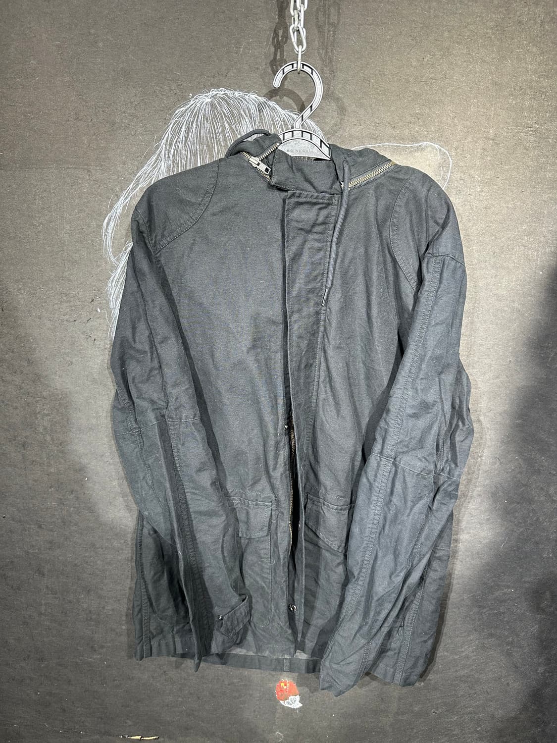 아르마니 블랙 빅후드 야상 자켓 M 상품이미지7