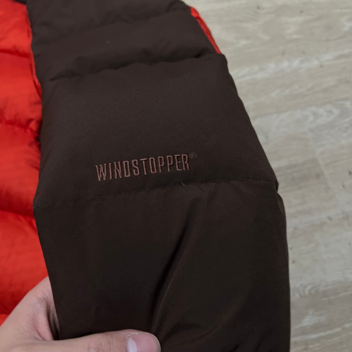 블랙야크 윈드스토퍼 여성 구스다운 후드 푸퍼 패딩 [오렌지] L/100 상품이미지6