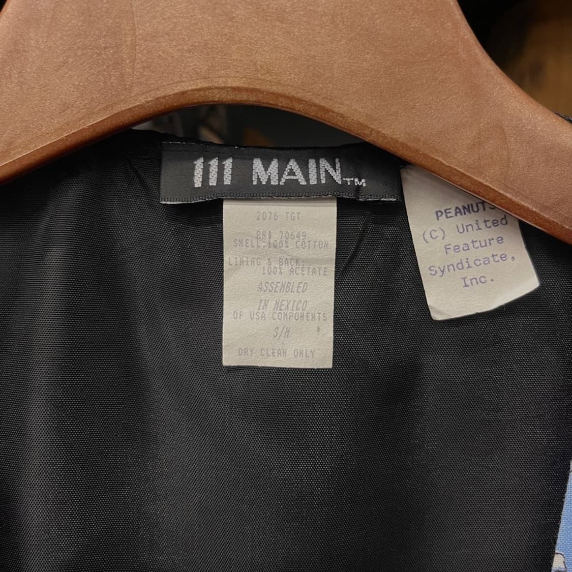 90s 111Main 스누피 프린팅 클래식 베스트 N000 상품이미지6