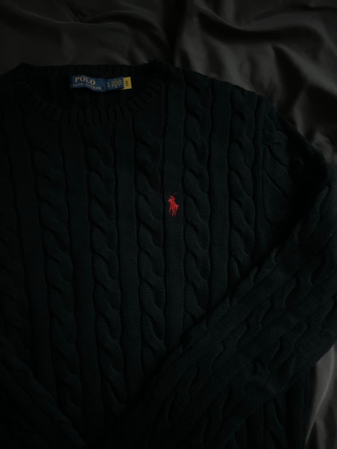 [네고가능]폴로 랄프 로렌 케이블 니트 navy [L] 상품이미지1