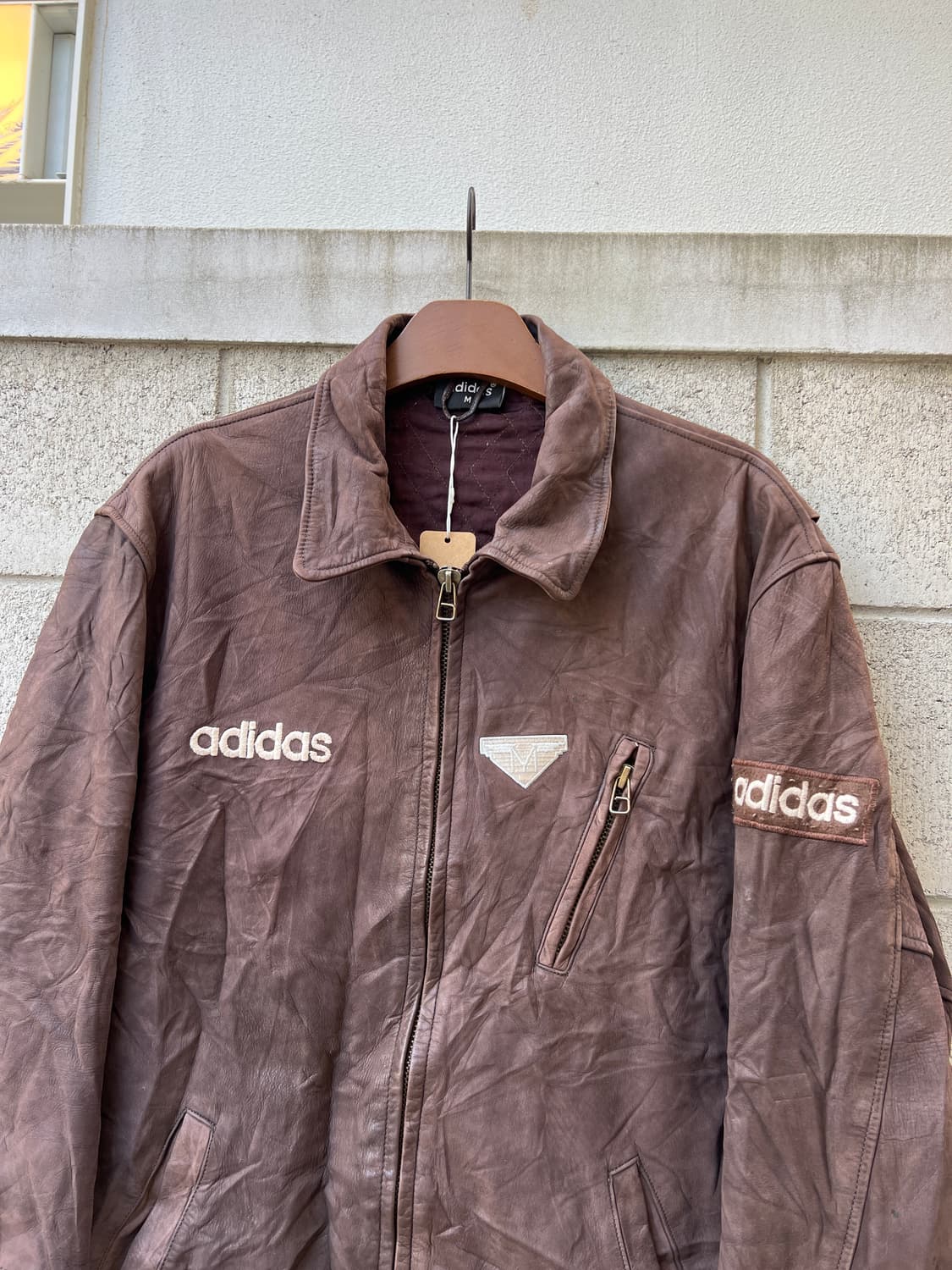 1980s ADIDAS LEATHER JACKET 80s아디다스가죽자켓 상품이미지4