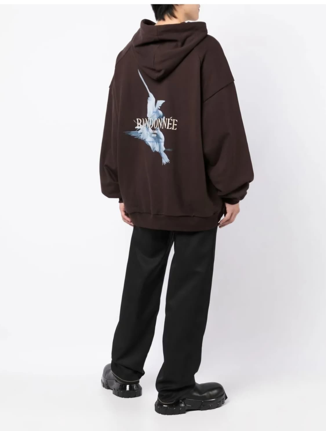 준지 22ss JUUNJ 브라운 가먼트 다이 후드티 상품이미지1