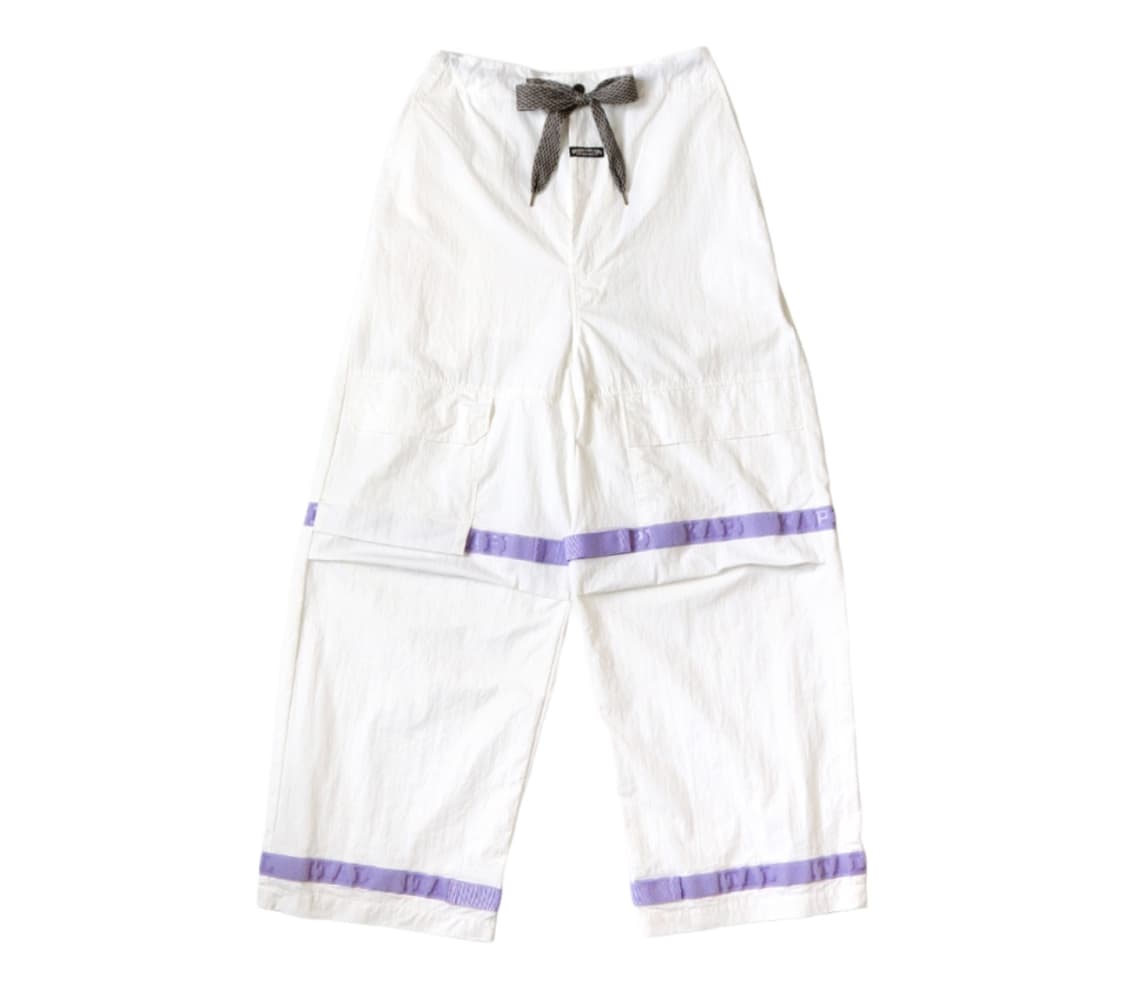 KAPITAL 화이트 퍼플 라인 와이드 팬츠 2사이즈 상품이미지1