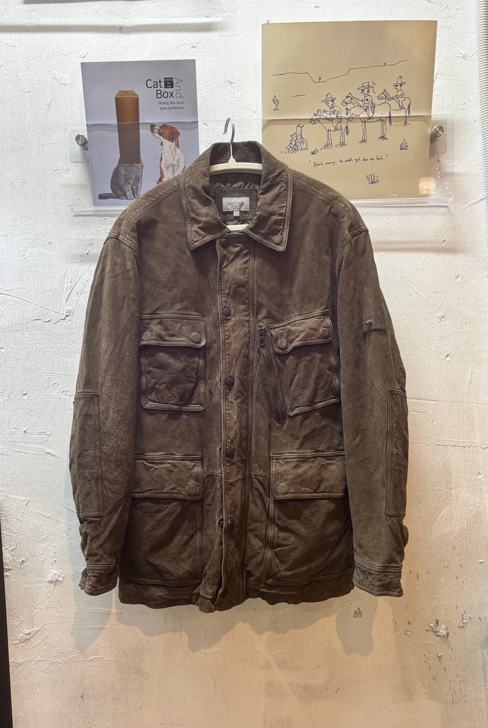 시리즈 랭커스터 누벅 가죽 자켓 상품이미지4