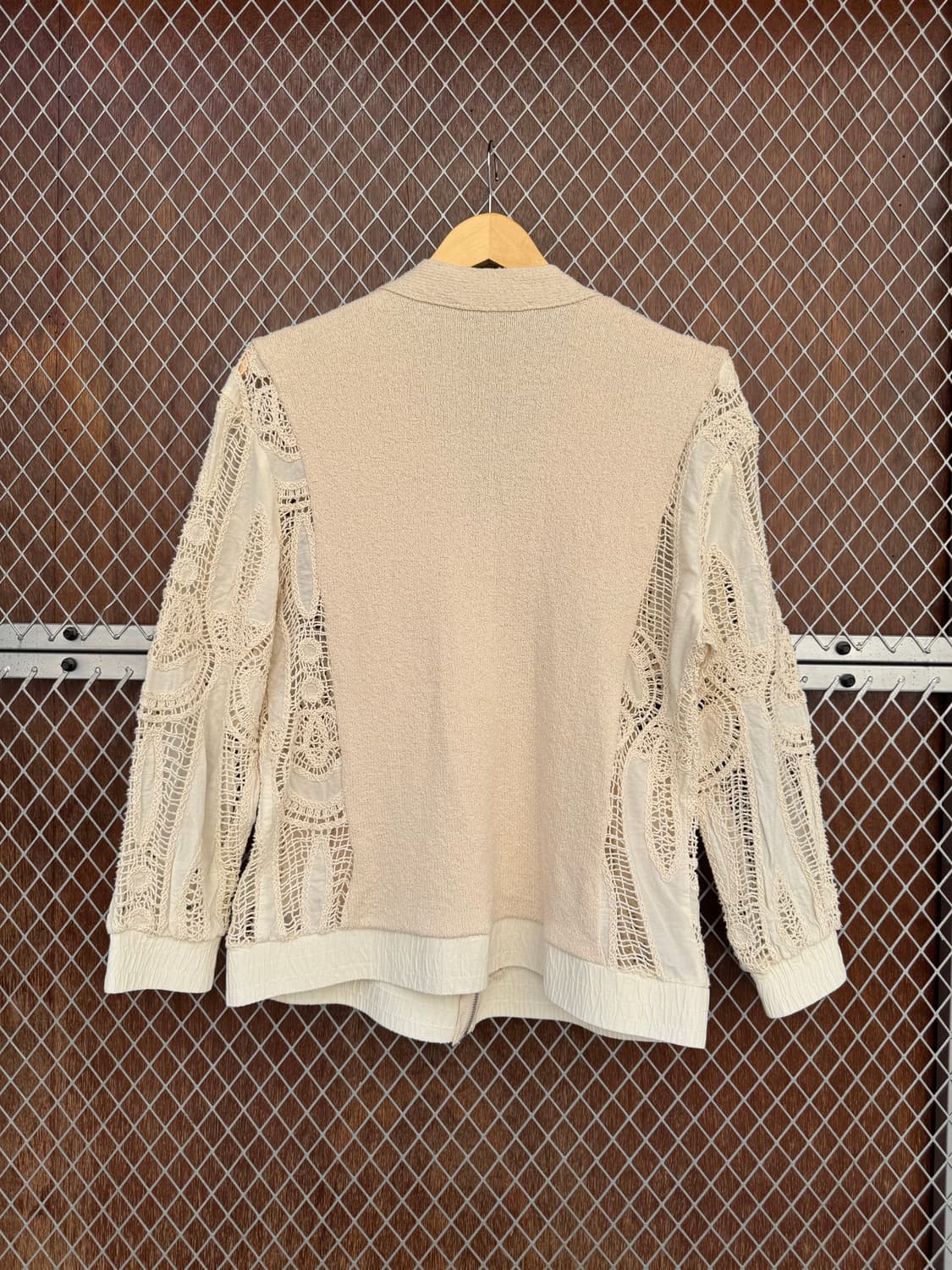 ZARA 자라 크로셰 니트 집업 가디건 자켓 아이보리 M 상품이미지10