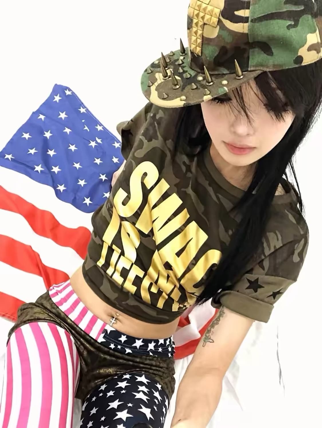 SWAG 라이프 카모 레터링 반팔 티셔츠 상품이미지3