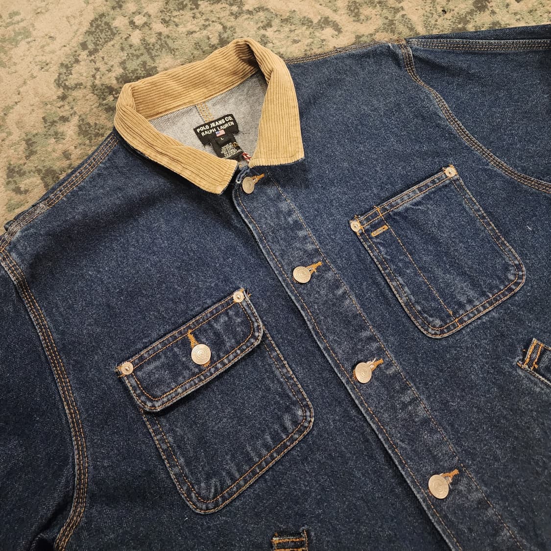 90s 제작 폴로 덩가리 데님자켓 상품이미지3