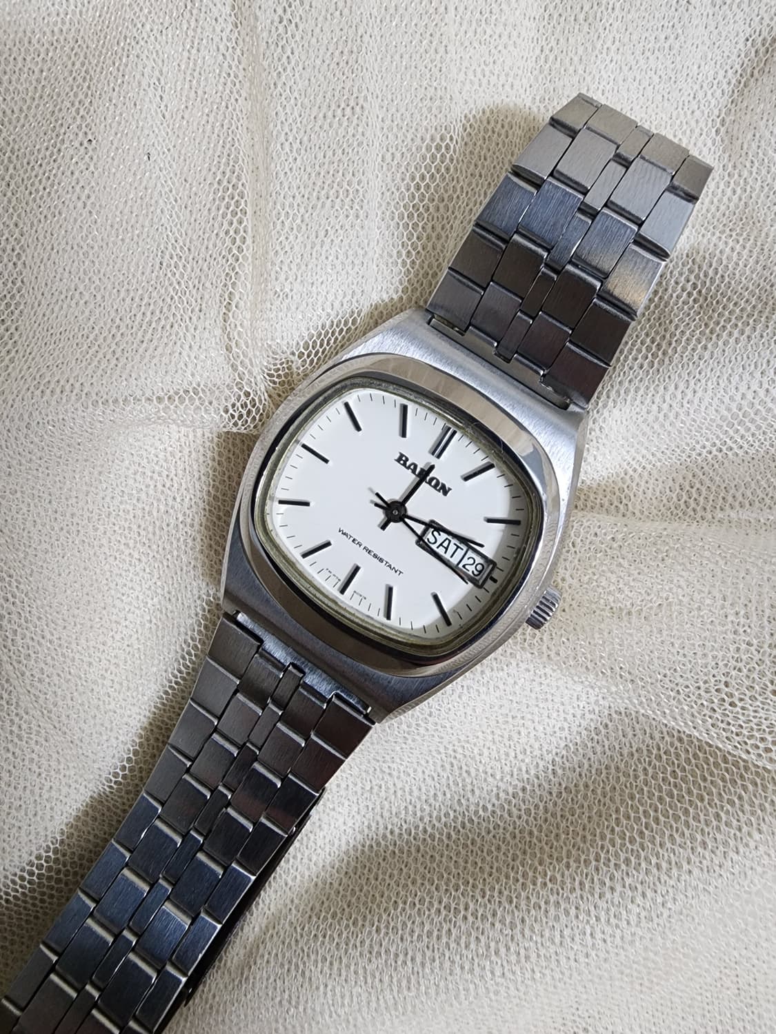 빈티지 BARON 바론 테레비 기계식 수동 시계 메탈 상품이미지4