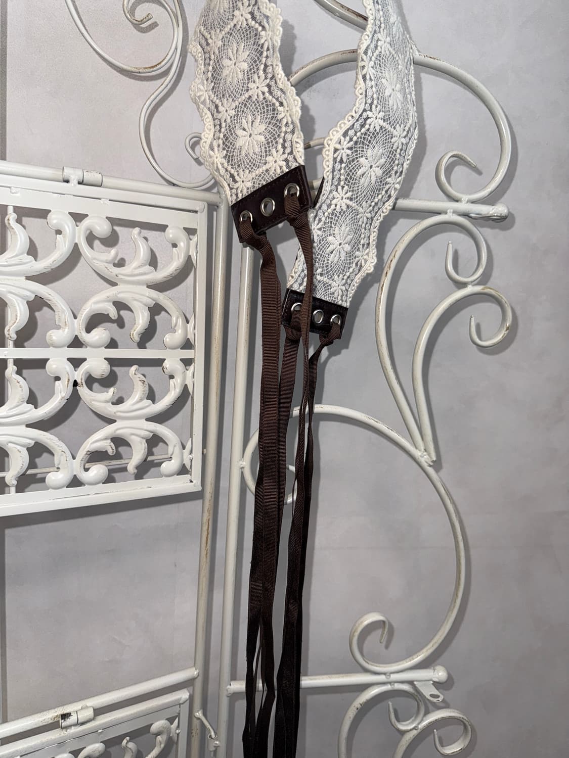 Ivory bohemian floral lace eyelet belt  상품이미지6