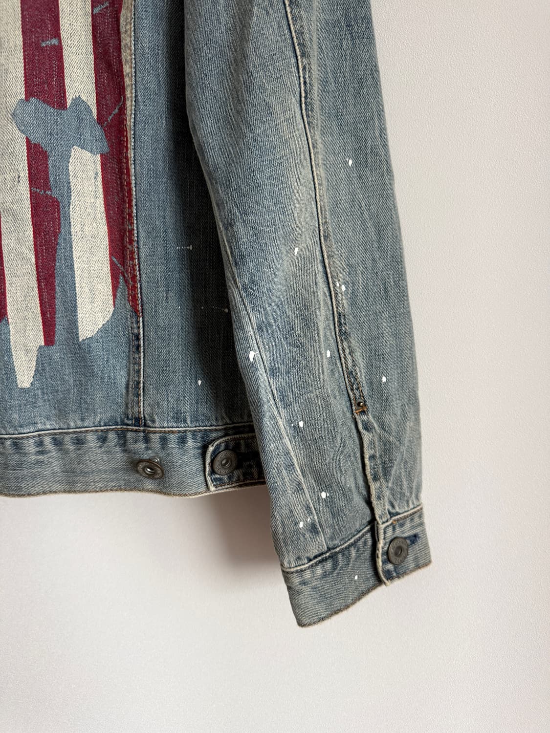 Pre owned 성조기 데님 자켓(뒷판 성조기 프린트) 상품이미지7